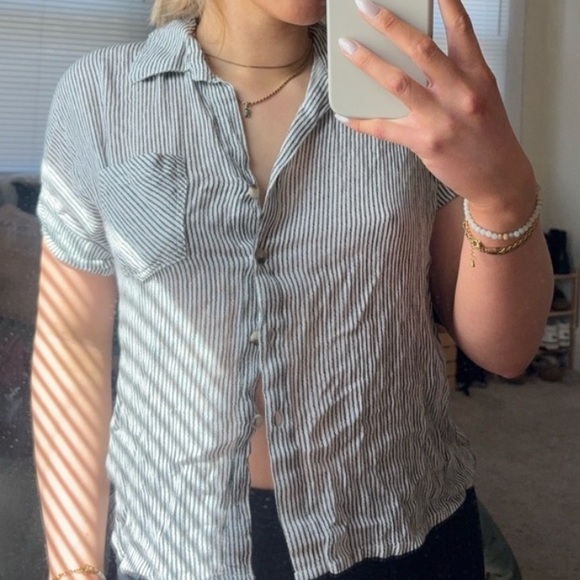 other Tops - Striped Button-Up Shirt